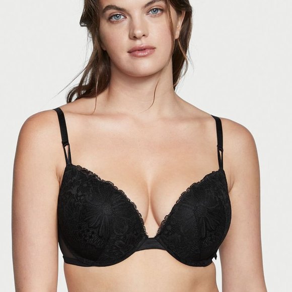 Victoria's Secret All Over Lace Sexy Tee Push-Up Bra - Black (54A2) - Picture 1 of 7